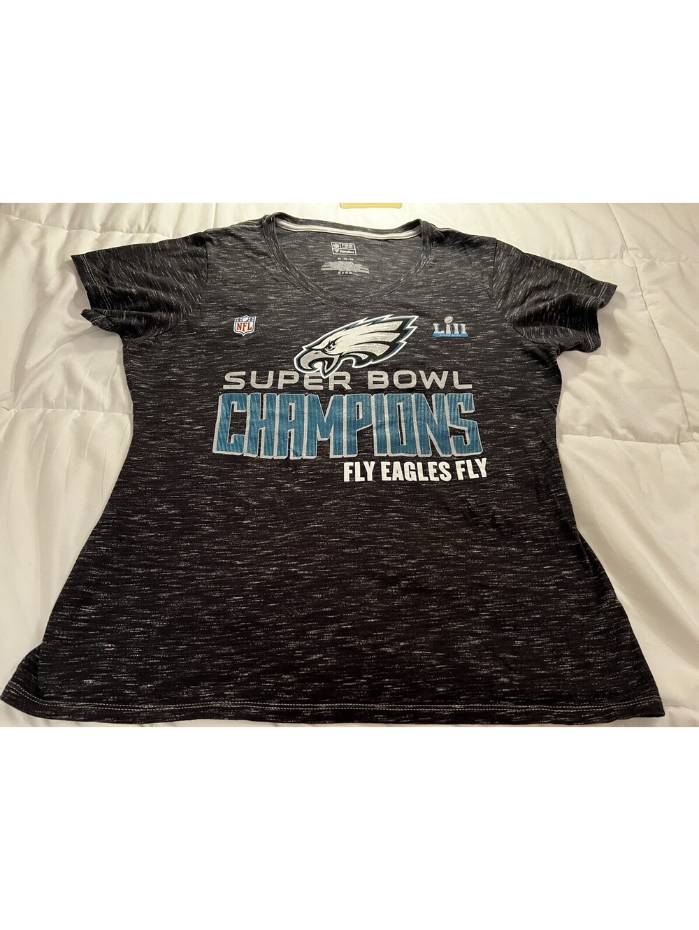 Fanatics Womens XL Philadelphia Eagles Super Bowl LII Champions Shirt Black NFL